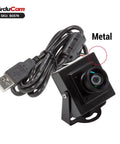 2.3MP USB Camera Module With No Lag Global Shutter And 110 Degree Wide Angle Lens with USB cable, metal housing visible