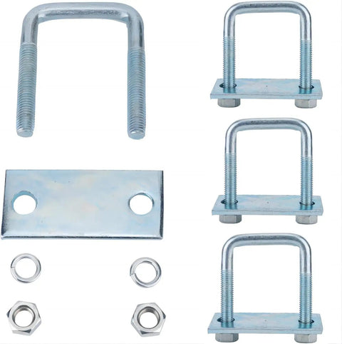 4 Pack Leaf Spring Clamp Kit For Trucks Two And Five Eighths Inch Wide Three Quarter Inch Long Galvanized Steel Clamps
