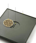 Top Shelf Green Slate Tea Tray With Integrated Drainage For Snazzy Kung Fu Ceremonies And Cool Home Office Vibes Stylish Square Serving Board showing drainage feature.
