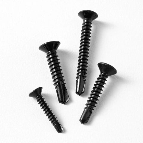Heavy Duty Flat Head Sheet Metal Screws, Phillips Drive Self Tapping Wood Screws, 410 Stainless Steel Black Oxide Finish, built for tough jobs.