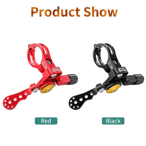 Red and black 22.2mm Dropper Post Lever For Mountain And Road Bikes, adjustable aluminum alloy handlebar shifter