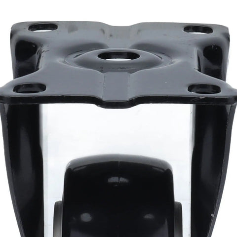 Jauarta Polyester Casters 63mm Heavy Duty Wheels with stainless steel bracket, front view showcasing wheel mount.