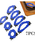 Precision Round Corner Radius Template And Woodworking Router Jig Slick Profile set of 7 acrylic jigs for curved wood cuts.
