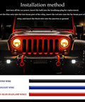Universal 9007 9004 HB1 HB5 High Temperature Ceramic Pigtail Plug Male Wire Harness Three Pin Connector Replacement For Car Fog Light Socket Stress Free Rig Setup with wiring color guide.
