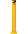 Rock Solid Yellow Steel Pipe Safety Bollard For Tight Parking Spots And Busy Warehouse Floors Heavy Duty Vehicle Guard Rail with flat base
