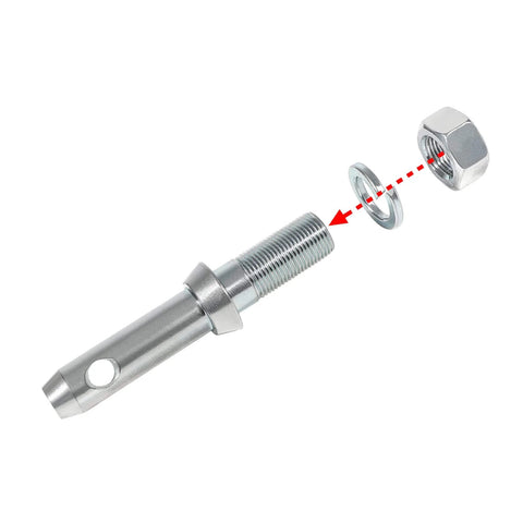 Cat 1 Draw Pin For 3 Point Hitch Tractors, Five And A Half Inch, Heavy Duty with hex nut and lock washer for secure attachment