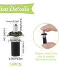 Top Notch 36 Piece Spring Loaded Repair Pins For Cabinet Doors And Furniture Hinges Featuring Heavy Duty Iron And Plastic Build That Makes Quick Damper Replacement A Total Breeze Without Sweat size details for durable polymer metal pins.