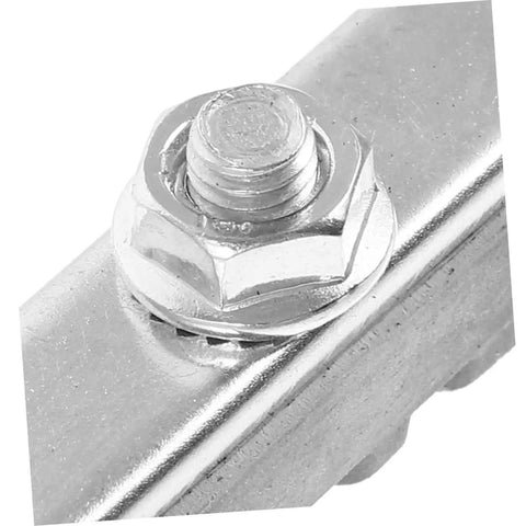 Close-up of Rock Solid Rear Disc Brake Pads For Mechanical Road And Gravel Bikes with a silver mounting bolt for secure installation.