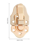 Golden Duckbilled Toggle Buckle Hasp Latch Hardware for Wood Boxes Tool Chests and Jewelry Cabinets, vintage closure.