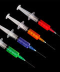 100 Pack 25 Gauge 1 Inch Luer Lock Dispensing Needles Disposable Lab Supplies Individually Sealed Packaging For Medical Vet Research Electrolysis And Art Craft Use, assorted syringes