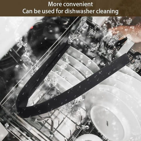 Silicone Stove Counter Gap Cover 30 Inches, black, in dishwasher, shows durability and easy cleaning