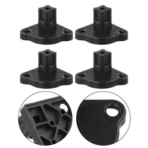 4Pcs Gazebo Foot Brackets 21x21mm Inner Size For Pop Up Tents And Canopies, Square Tube Legs Stabilizers And Roof Centre Bracket, Indoor Outdoor Base Support Replacement Parts