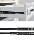 Beefed Up Heavy Duty Three Section Drawer Slides Black 12 Inch 100 Pound Load Capacity Smooth Glide For Home Office Use