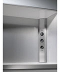 Heavy Duty Professional Grade Stainless Steel Adjustable Height Power Socket Bar With Two Schuko Plugs And Badass Switch Plus Long Cord for easy access.