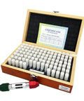 Pin Gauge Set For Quality Control And Metalworking, Precision 0.11mm To 30mm Metric Rod Gauges displayed in wooden case