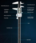 Housolution 12-inch digital caliper with LCD display, stainless steel beam, inch/mm/fraction conversion.
