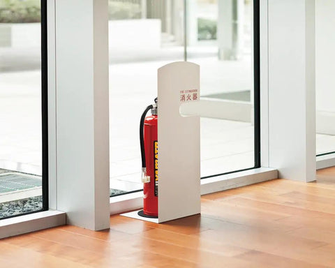 Top Shelf White Steel Fire Extinguisher Box With Slick Baked Coating, Stationary Wall Mount Safety Cabinet For Business Or Home Built Tough So You Got Nothing To Sweat About