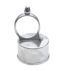 Two Pack Galvanized Steel Eye Top Chain Link Fence Loop Caps for 2-3/8 in Posts and 1-5/8 in Top Rails, rust resistant