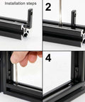 Installation steps for All In One 20 Piece Aluminum Extrusion L Bracket Kit For 2020 And 2040 V Slot T Slot Frames with screws and wrench