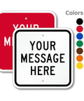 Dang Tough Custom Square Metal Sign 12 Inch Rustproof Aluminum Outdoor Decor With Pre Drilled Mounting Holes Weather Resistant Heavy Duty House Number Plaques For Front Door, featuring red and white customizable signs.