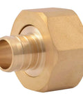 Brass Crimp Swivel Adapter For Pex To Male Threaded Connection Three Quarter Inch To One Inch NPSM No Fuss Pex And Pe Rt Pipe Fittings Copper Crimp Ring Or Stainless Clamp Compatible UC529LFA, brass