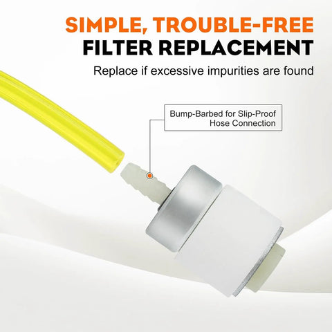 Bump-barbed connection of Fuel Line Kit With Primer Bulb And Tune Up Kit For MTD Troy Bilt Trimmers Bolens Yard Man Ryobi