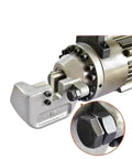 Close-up of Hot Shot Rc22 Handheld Electric Hydraulic Rebar Cutter Shears demonstrating sturdy metal cutting mechanism.