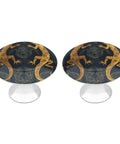 2 Pack Round Cabinet Knobs And Drawer Pulls 1.1 Inch Heavy Duty Stainless Steel Hardware For Kitchen Cabinets And Dressers Smooth Finish Quick Swap Solid Build For Home Glow Up with decorative lizard design.