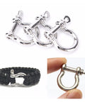 Stainless Steel D Shackle Screw Pin 10 Pcs Lot Heavy Duty Shackles For Paracord Outdoor Camping Survival Rope Bracelets Towing Off Road Recovery Construction Multi Use