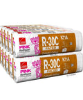 Top Shelf High Density Fiberglass Attic Insulation R30 Kraft Faced Batts 23 X 48 Inches Fits Standard 2X8 Wood Framing 10 Pack Covers 792 Square Feet stacked rolls