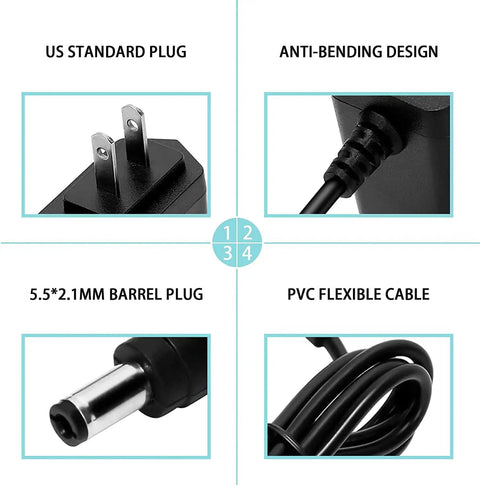 Power Up Your Gear With A 15V 2A DC Power Supply Charger Adapter, 100-240V Input, 30W Output, 5.5mm x 2.5mm Plug Size, details