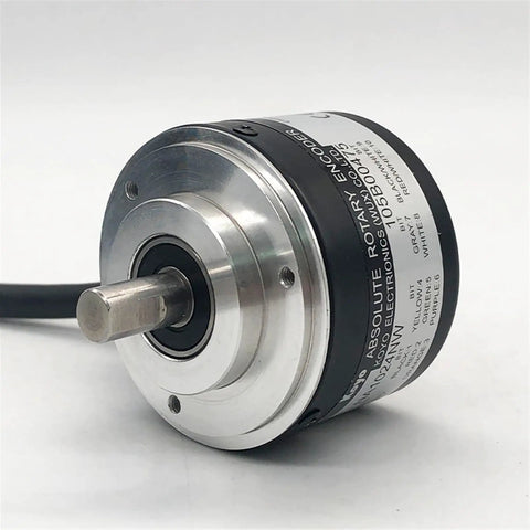 Front view of Absolute Rotary Encoder Kit From The TRD-NA Series with rugged build for CNC machines and robotics