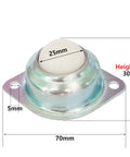 1 Inch Nylon Ball Bearing Casters With Roller Ball Transfer Units Set Of 6 showing detailed measurements