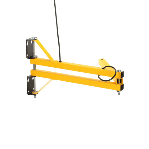 40 Inch Loading Dock Arm With Dual Square One And A Half Inch Steel Tubing, 120 Volt Power, Two Embedded Outlets, Rotates 210 Degrees