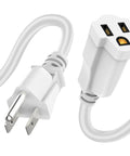 2 Foot 3 Prong Built Tough Heavy Duty Extension Cord For Indoor Outdoor Use Waterproof SJTW 16 AWG 125V 13A Flexible Cable