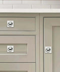 Heavy Duty One And A Half Inch Cabinet Knobs With Back Plate Polished Nickel Finish Two Pack Ergonomic Grip For Dressers And Kitchen Cabinets