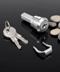 Stainless Steel Cabinet Lock Kit With 180 Degree Rotation Drawer Linkage Lock Unlock Cylinder Includes 2 Keys And Fastening Tab