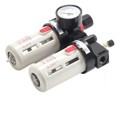 Oil Water Separator Filter Regulator FRL Combination for Air Compressors Pro Grade Heavy Duty Metal Body Durable Air Treatment Unit