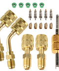 R410a Mini Split Adapter Kit Pro Grade Easy Install Vacuum Port Converter Five Sixteenths Female To Quarter Inch Male Flare