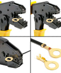 Top Shelf Heavy Duty Non Insulated Ring Terminals Solid Brass O Style Wire Connectors Pro Pack M3 Plus M4 M5 M6 M8 M10 Real Deal 150 Piece Electrical Crimp Kit for crimping ring terminals.
