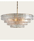 Next Level French Gray Glass Ceiling Pendant Light Sleek Round Chandelier With Dreamy Warm Ambiance Perfect Vibe For Dining Rooms And Contemporary Kitchens, clear glass design.