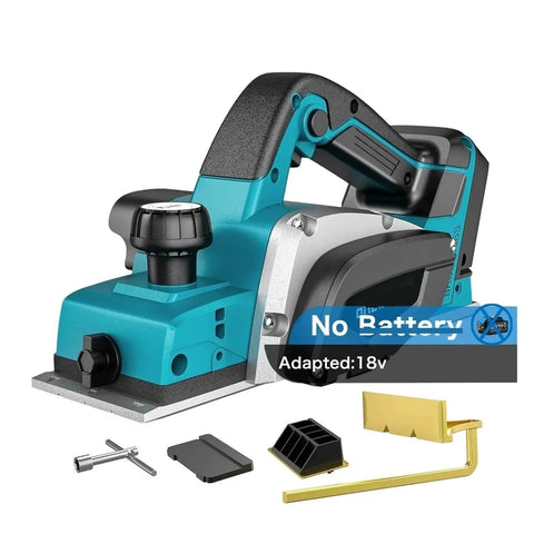 Premium Cordless Electric Planer Brushless Motor Handheld Wood Trimmer Fits Standard 18V Batteries, no battery included.