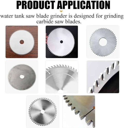 various carbide saw blades showcased for Professional Grade Circular Saw Blade Sharpener With Adjustable Rotary Mill Grinding Attachment.