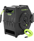Levelwind Retractable Air Hose Reel 3/8 Inch By 75 Feet Workhorse Heavy Duty Lightweight Hybrid For Garages And Shops With Lead-In