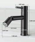 Black 360 Degree Swivel Aerator Bathroom Sink Faucet With Built In Aerator And 360 Degree Rotation For Precise Water Direction