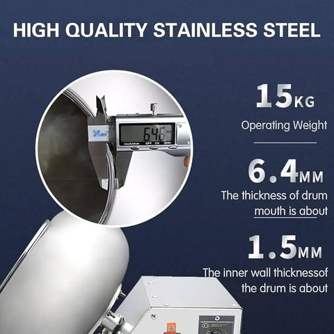 High Quality Stainless Steel details of Slick Commercial Electric Sugar Coater Machine With Nine Adjustable Speeds For Sweet Candy Polishing.