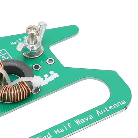 Close-up of End Fed Half Wave Antenna Module Portable Assembly For Machines 10W No Tune Robust One-Piece Molded Design