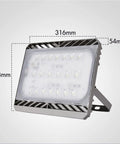 JUDYSSY Led Floodlight Outdoor Super Bright, 316mm x 238mm LED security light with flexible installation bracket.