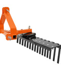 3 Point Rock Rake For Category 0 Tractors With 360 Degree Rotation Replaceable Spring Tines And Pin Hitch Tow Behind Dethatcher