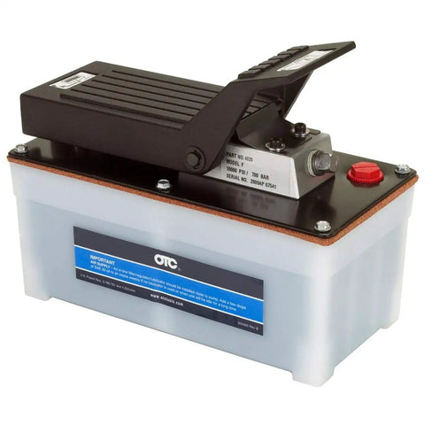 Air Powered Hydraulic Pump With Foot Control Delivers 10,000 PSI For Rams, Presses, And Hydraulic Pullers, Two Stage Release